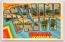 Postcard Greetings From Skyline Drive Large Letter Virginia Posted 1942 picture