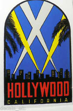 Hollywood California Vintage Style Travel Decal / Vinyl Sticker, Luggage Label picture