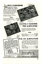 QST Ham Radio Mag. Ad FCV-2 Converter, IFA-10 Amplifier by Intl. Crystal (9/58) picture