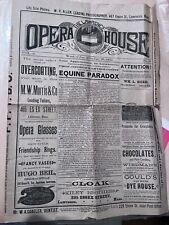 Lawrence Opera House January 20-25 1890 EQUINE PARADOX newspaper insert picture