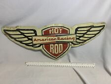 HOT ROD - American Racing - Metal Tin WING SIGN - 21