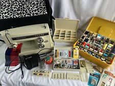 Vintage Kenmore 158.16800 Sewing Machine & Massive Sewing Lot. Works Great picture