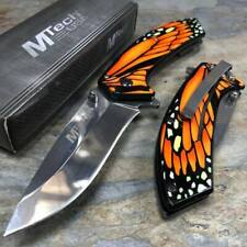 MTech USA Ballistic Orange Butterfly Handle Fantasy Pocket Collectible Knife picture