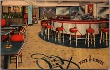 Plattsburg, New York Postcard Hotel Witherill FIFE & DRUM RESTAURANT Linen 1948 picture