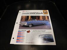 1959 Chevrolet Impala Spec Sheet Brochure Photo Poster  picture