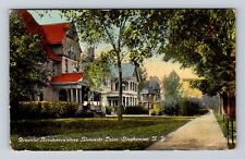 Binghamton NY-New York, Residences Along Riverside Drive, Vintage Postcard picture