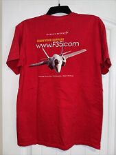 Lockheed Martin F-35 Lightning II Morale T Shirt Red Medium picture