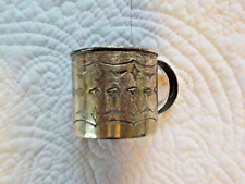 Navajo Sterling Handcrafted  silver baby mug Julia Smith vintage picture