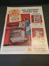 Hotpoint Appliances Ad Clipping Original Vintage Magazine Print Stove Refrigerat picture