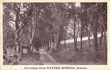 Scenic Greetings from Baxter Springs Kansas KS 1932 Postcard picture