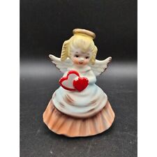 INARCO February Birthday Angel Japan Valentines Day Hearts Figurine VTG picture