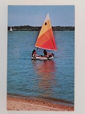 Postcard Camp Grove Point near Earleville Maryland Sunfish Sailboat picture
