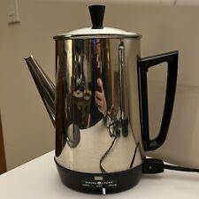 Works* General Electric GE Percolator Chrome Coffee Maker Midcentury VTG Oval picture