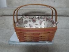 Vintage Longaberger 1992 Classic Square Basket With Plastic & Cloth Liner  picture