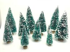 LOT OF 11 Asst. Sized Department 56 Snowy Pine Trees picture
