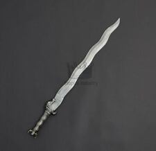 Kris Blade Damascus Steel Double Edge Sword, Battle Ready With Sheath, Best Gift picture