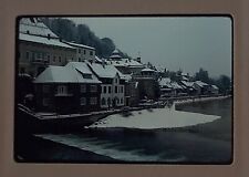 1984 EKTACHROME SLIDE Steyr Austria Winter Snow Old Village Town River picture