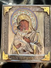 ANTIQUE 19th CENTURY East European  ORTHODOX Christian ICON Wood  HAND PAINTED  picture