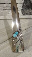 Navajo Sterling Silver Turquoise Native American Signed Serving Spoon 10
