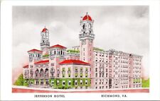 Jefferson Hotel Richmond VA Virgina Postcard VTG UNP Vintage Unused picture