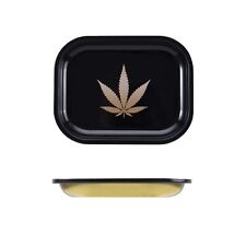 Weedabest Premium Metal Rolling Plate Tray Matte Black Small Size - 5.5