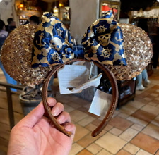 2024 Authentic Disney pirates of the caribbean gold sequined Minnie Ear Headband picture