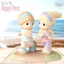 ✿ New PRECIOUS MOMENTS Figurine MARATHON RUNNING JOGGING Best Friends Sisters picture