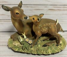 Masterpiece Porcelain by Homco -Mother Deer and Fawn 1979 Vintage Mizuno picture