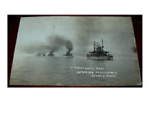 Antique 1908 Postcard THE ATLANTIC FLEET ENTERING PUGET SOUND picture