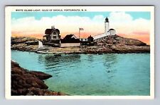 Portsmouth NH-New Hampshire, White Island Light, Vintage c1934 Souvenir Postcard picture