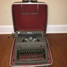 Vintage Royal Quiet De Luxe Portable Typewriter Brown With Green Keys With Case picture