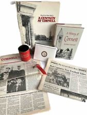 Cornell University Lot Football Pin Book Pencil Announcements newspapers 80s picture