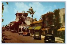 Palm Beach Florida Postcard Worth Avenue Famous World Over c1960 Vintage Antique picture