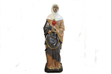 Large Vintage French Catholic Immaculate Heart Madonna Holy Mother Statue picture
