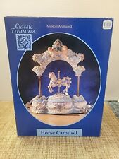 Classic Treasures Musical Animated Horse Carousel with Canopy WORKS picture