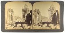  Horrors of Earthquake and Fire San Francisco 1906 Stereoview Photo Scarce picture