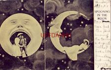 pre-1907 SPOONING IN THE MOON two views 1907 picture