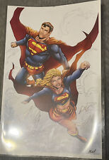 Superman Supergirl 11x17 Laminated Poster & Signed picture