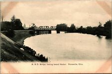 B & O Railroad Bridge Painesville Ohio UNP UDB Postcard B8 picture