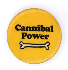 RARE Vintage 1960s Cannibal Power Psychedelic Pin Back Button Counter Culture picture