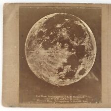 Lewis Morris Rutherfurd Astrophotography Stereoview c1864 Full Moon Space D1973 picture