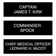 TOS Crew Quarters Cabin Signage Stickers Kirk Spock McCoy Prop picture