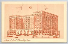 Vintage Postcard IA Mason City Hotel Hanford Old Cars Artist Concept picture