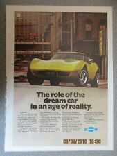 LBVETTE325 VINTAGE Original 1977 Corvette Advertisement picture