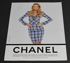 1995 Print Ad Sexy Chanel Blonde Lady Claudia Schiffer Skirt Beauty Art Fashion picture