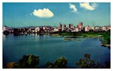 Oakland California Skyline across Lake Merritt Downtown area postcard #535 picture