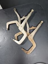 2 VINTAGE PETERSEN DeWITT 11R WELDING VISE GRIP CLAMPS USA MADE GUC picture