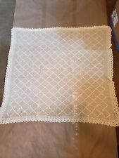 Vintage Handmade Crocheted Doily Tablecloth 46x46 picture