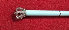 NEW HARRODS Light Blue CROWN PEN with Crystals - Ballpoint - Black ink picture