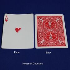 Ace of Hearts, Faded - Red Bicycle Gaff Playing Card - Magic Tricks picture